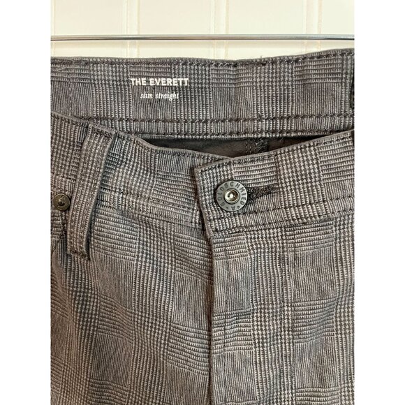AG Mens The Everett Slim Straight Pants Size 31x32 Gray Plaid Cotton & Elastane - Picture 14 of 16